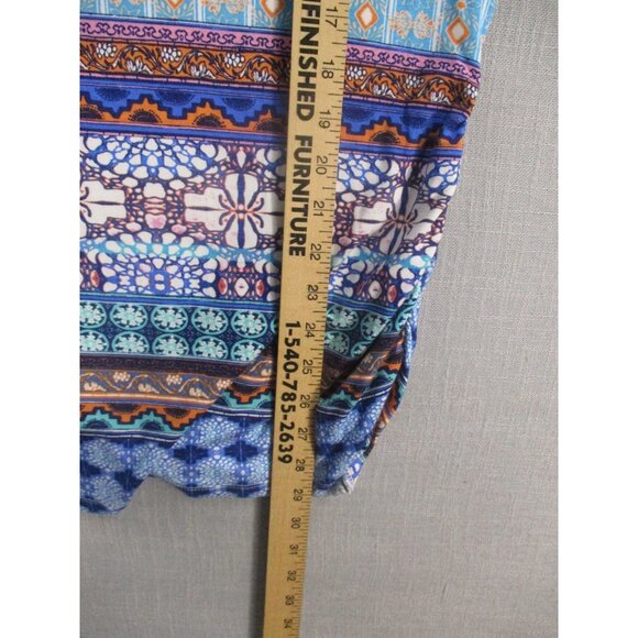 Womens 1X Multi-Color Patterned Tunic Top By Established 1962 Comfortable Fit - Picture 6 of 9